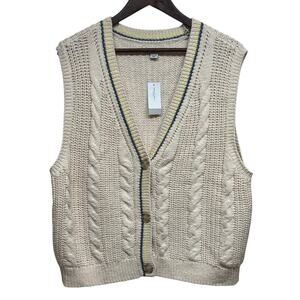 NWT American Eagle Cotton Cable Knit Vest XXL